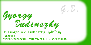 gyorgy dudinszky business card